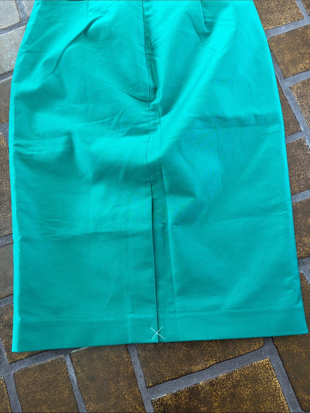 NWT J. Crew Green Classic Cotton Pencil Skirt - Picture 13 of 16